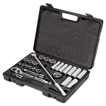 Stanley Tools® 26-piece Mechanic's Tool Set, Sae, 1-2" Drive, 7-16" To 1 1-4", 6-point-12-point freeshipping - TVN Wholesale